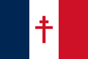 1 FRANCO, 1943 - África Ecuatorial de la Francia Libre 192px-Flag-of-Free-France-1940-1944-svg
