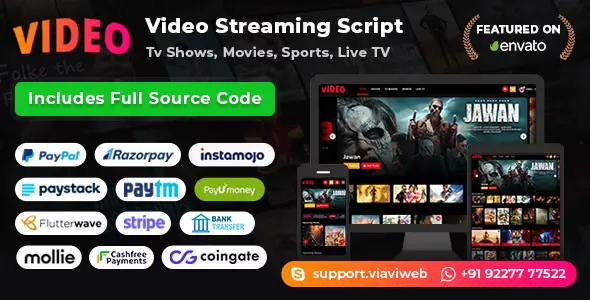 Video Streaming Portal v2.2 - TV Shows, Movies, Sports, Videos Streaming