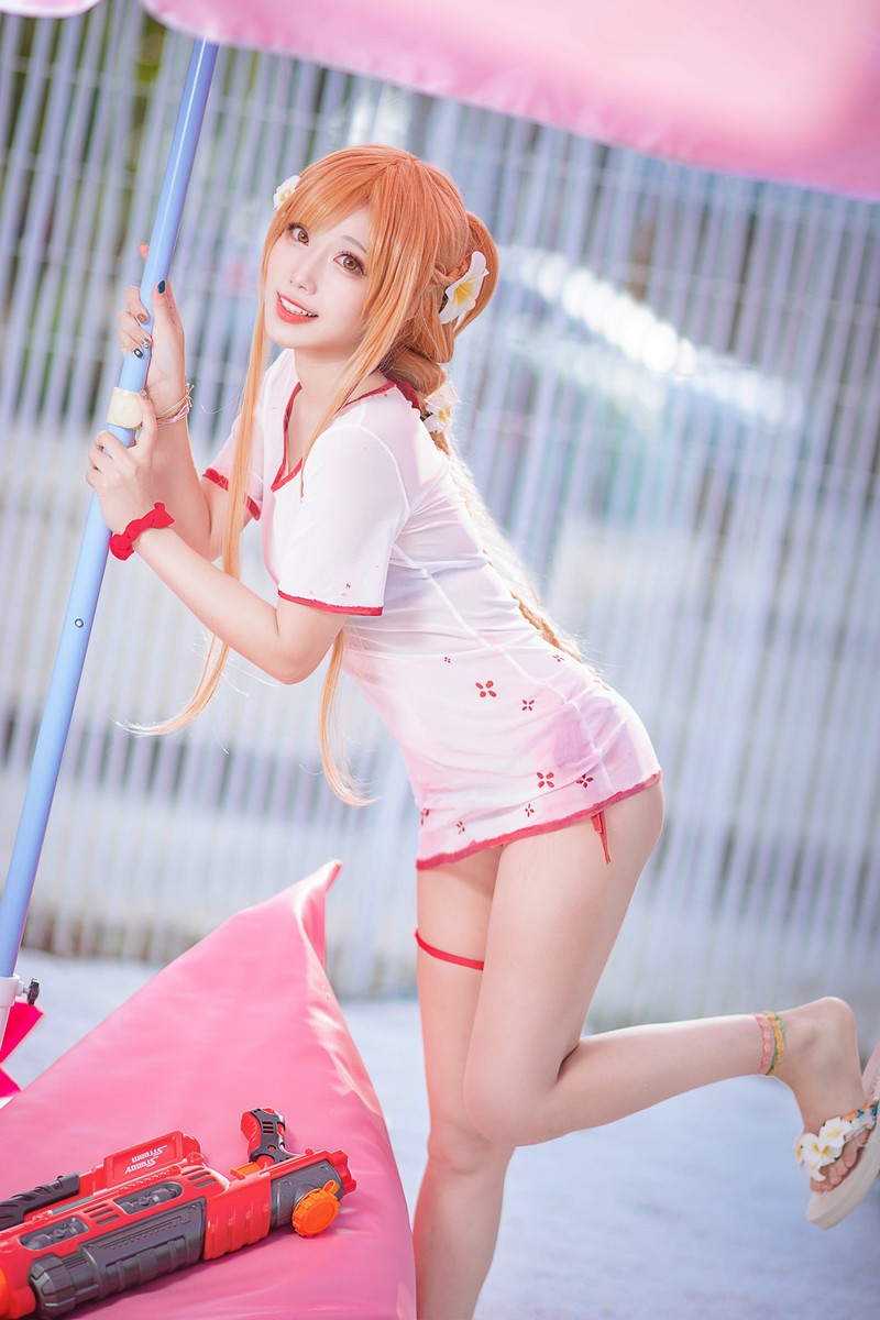 切切Celia 亚丝娜泳装 Asuna Cosplay 高清写真 21P插图9