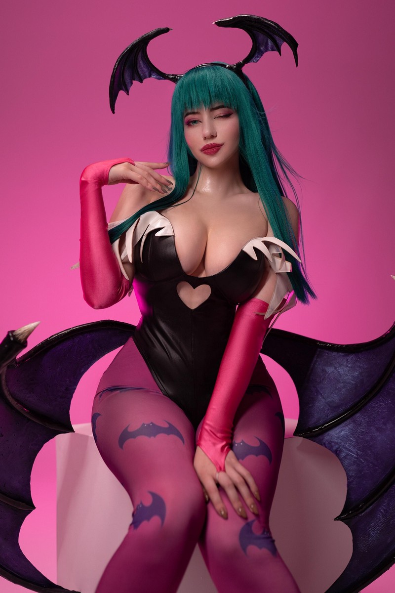 Alina Becker 莫莉甘 Morrigan Cosplay 暗黑系角色写真【40P-77.6M】插图5