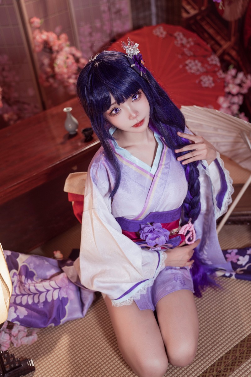 艾西Aiwest 雷电将军Cosplay写真图集 原神角色高清美图 30P (346.6M)插图1
