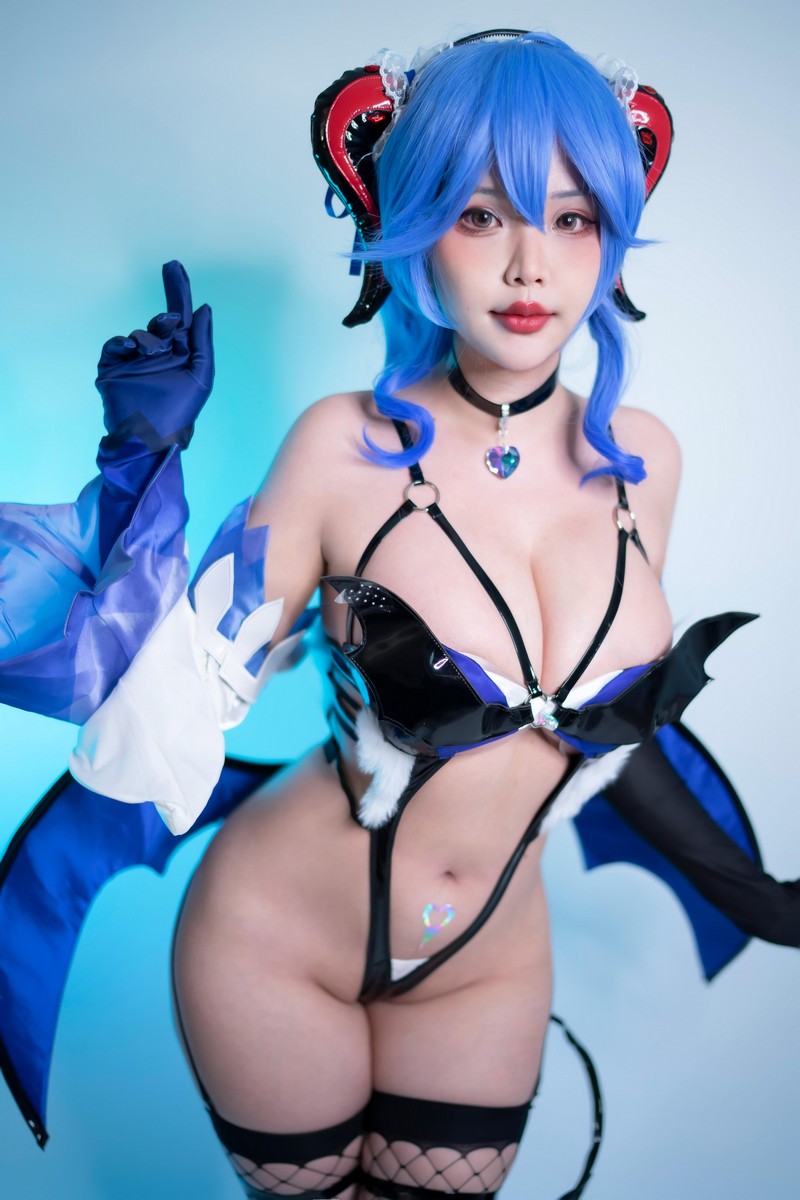 Hana Bunny 甘雨魅魔 Cosplay写真｜原神 Ganyu Succubus 高清图片合集[12P-12.6M]插图4