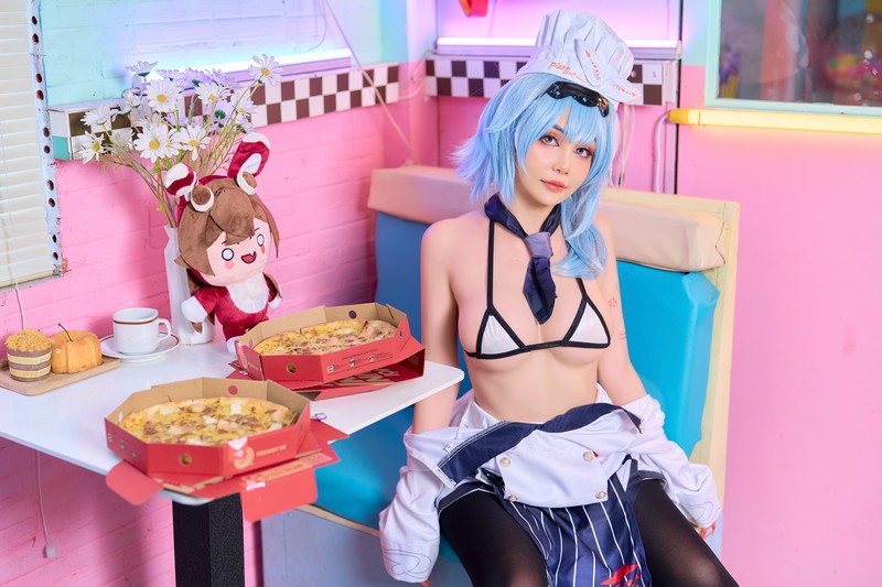 Joyce Lin2x Eula Pizza Cosplay Genshin Impact 写真 49P插图1