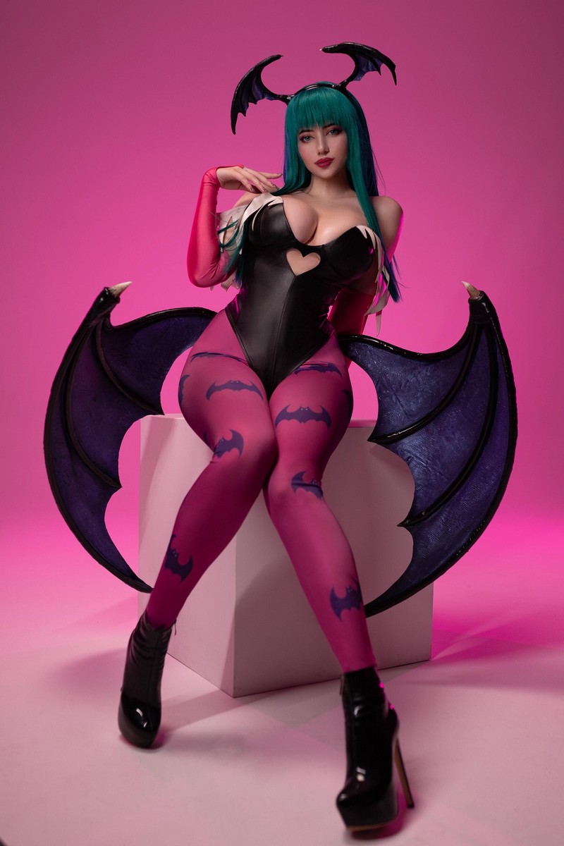 Alina Becker 莫莉甘 Morrigan Cosplay 暗黑系角色写真【40P-77.6M】