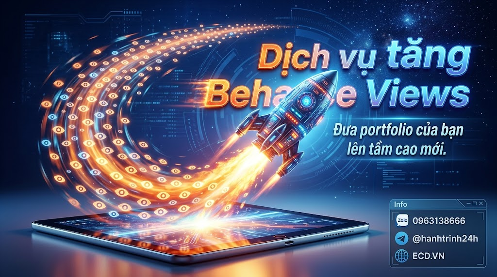 tăng behance views tự nhiên project behance