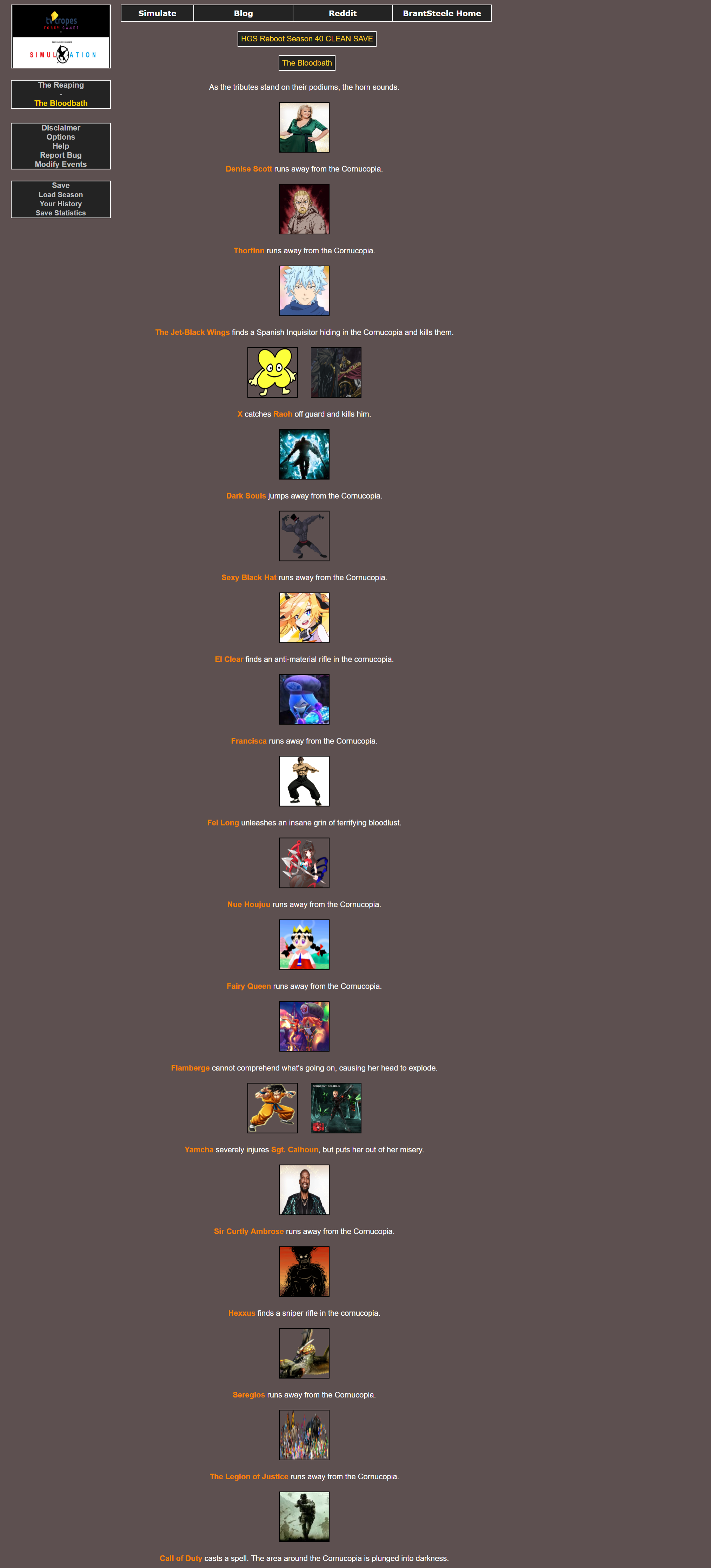 Hunger Games Simulation: Beyond the Possibilities - TV Tropes Forum