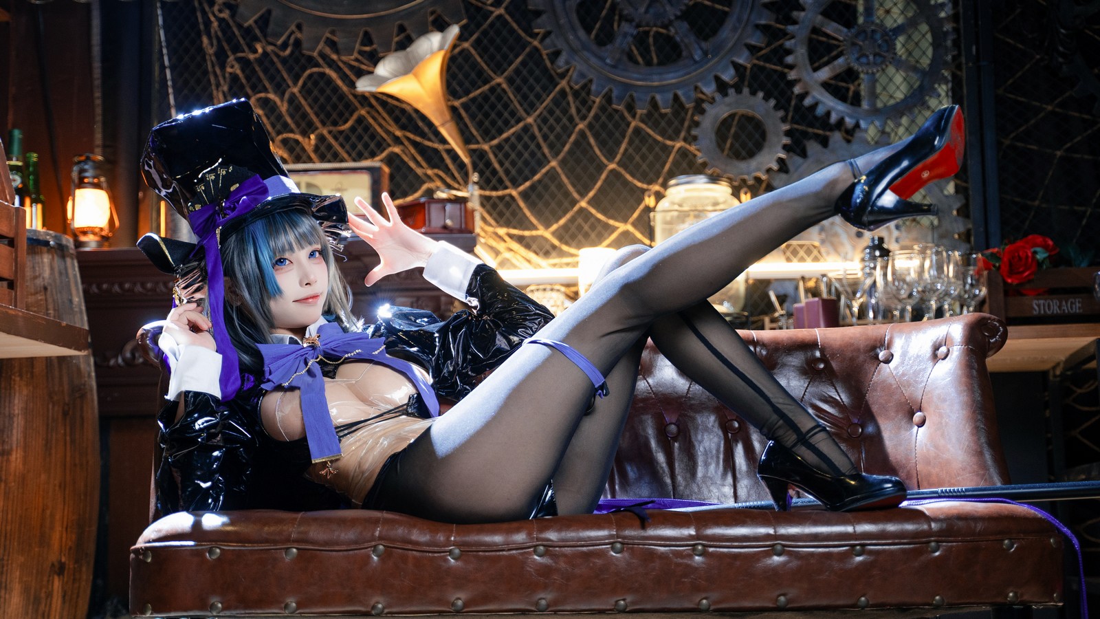 三無人型摄影图：碧蓝航线柴郡《绚烂夜梦》 COS 套图（40P／288M）插图8