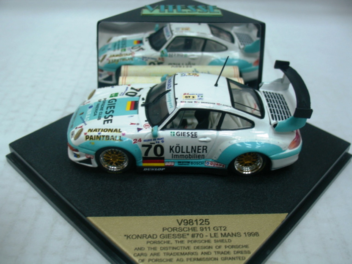 NO SPARK Porsche 911 GT2 #70 24 Heures du Mans 1998 1/43 Vitesse
