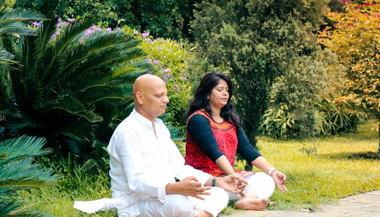 Woman practicing yoga