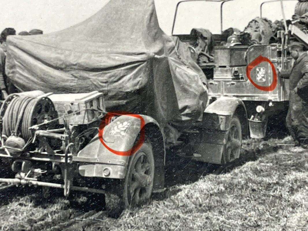 Orig. Foto WH, Kommandogerät Truppenkennzeichen, Flak Reg. 37, Russland 1941.