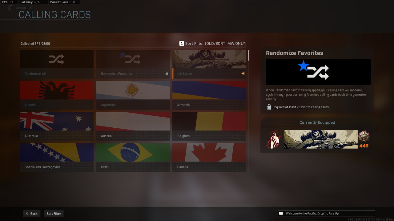 Call of Duty Modern Warfare Only Showing MW Only Callsigns on 7-28-2024