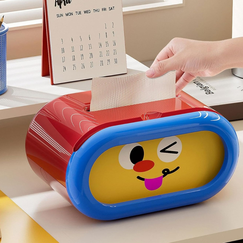 Adjustable Expression Cute Cartoon Tissue Box Dispenser