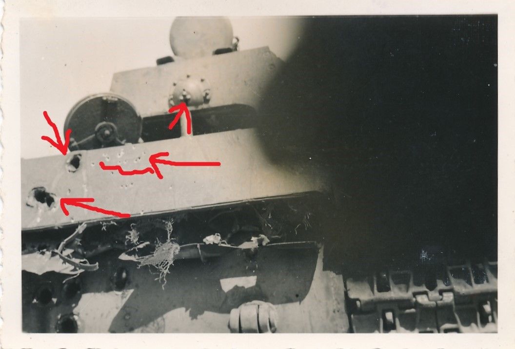 Russland russischer Panzer KV I Beschußschäden