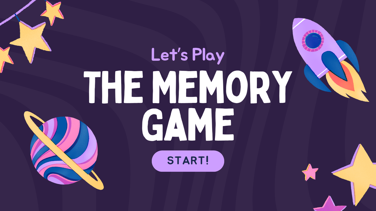 Purple Colorful Playful Animated Memory Game Presentation