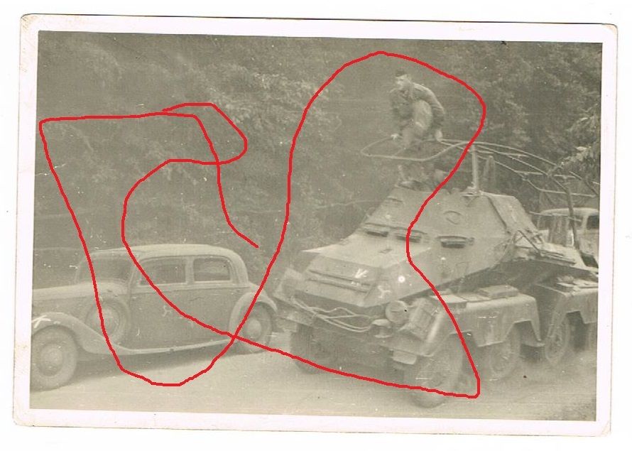Foto Wehrmacht Panzerwagen Panzer Spähwagen3