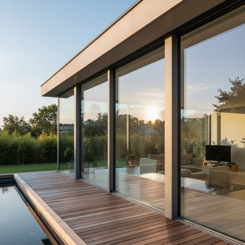 Раздвижные алюминиевые двери