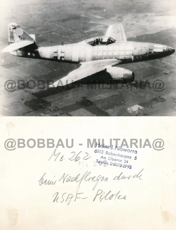 S623 Archiv-Foto Heinz J. Nowarra Messerschmitt Me 262 Werksnummer 711 Jäger