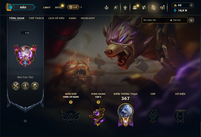 Acc LMHT # - Không Khung