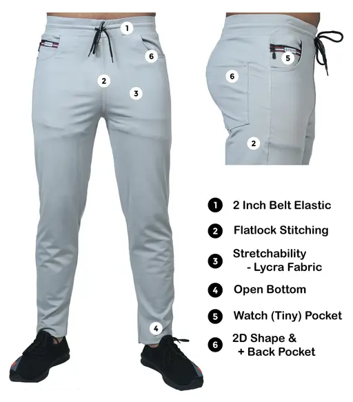 Men's Light Grey Trackpant (R310)