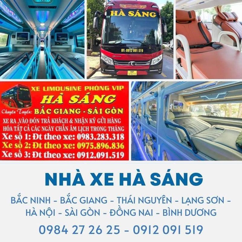 xe hà sáng bắc giang sài gòn, xe limousine bắc gian sài gòn hà sáng