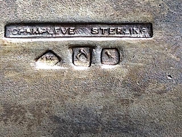 Lehigh U brooch (11g) sterling floral enamel university 1