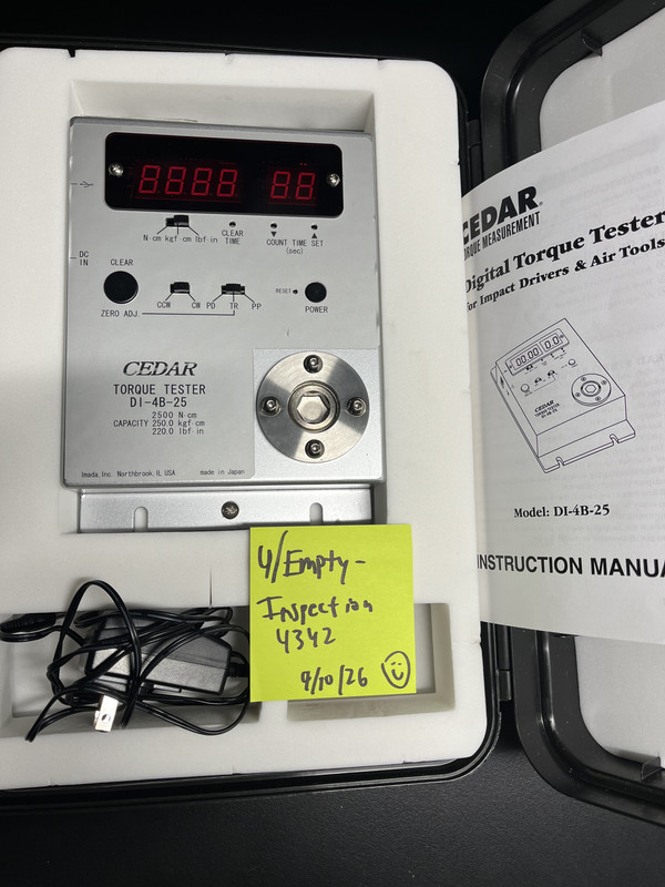 Cedar DI-4B-25 Digital Torque Tester