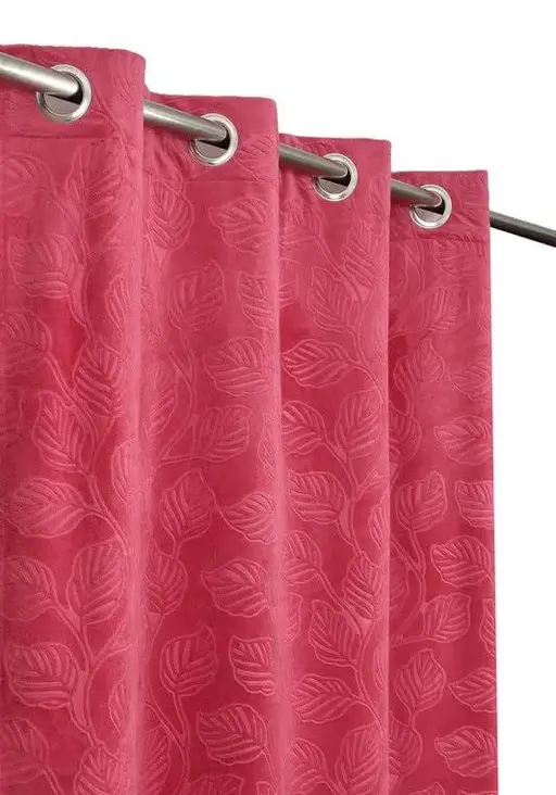 LEAF VELVET CURTAINS SET OF 1 Color 2 (R705)