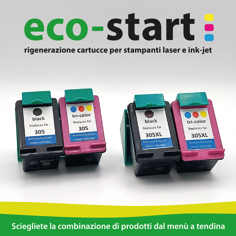 Cartuccia Ricostruita Inklife HP 305, Per HP DeskJet 2700 2730