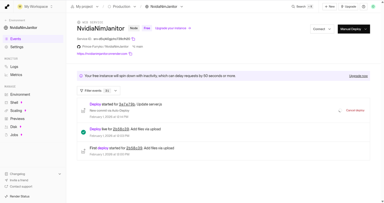 Render Auto Redeploy