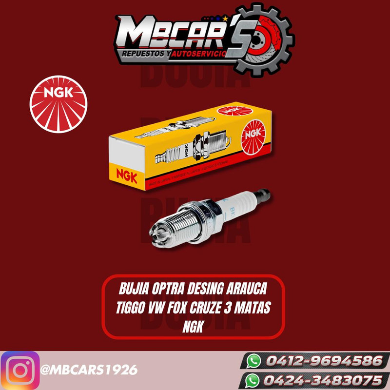 BUJIA OPTRA DESING ARAUCA TIGGO FOX CRUZE 3 PATAS