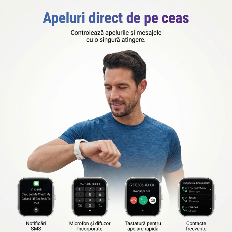 Smartwatch ROTTER Alb