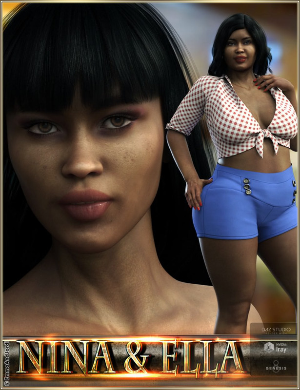 EJ Nina and Ella for Genesis 8 Female EJ Nina and Ella for Genesis 8 Female