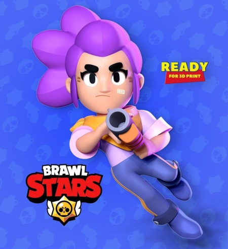 Shelly – Brawl Stars Fanart – 3D Print Model