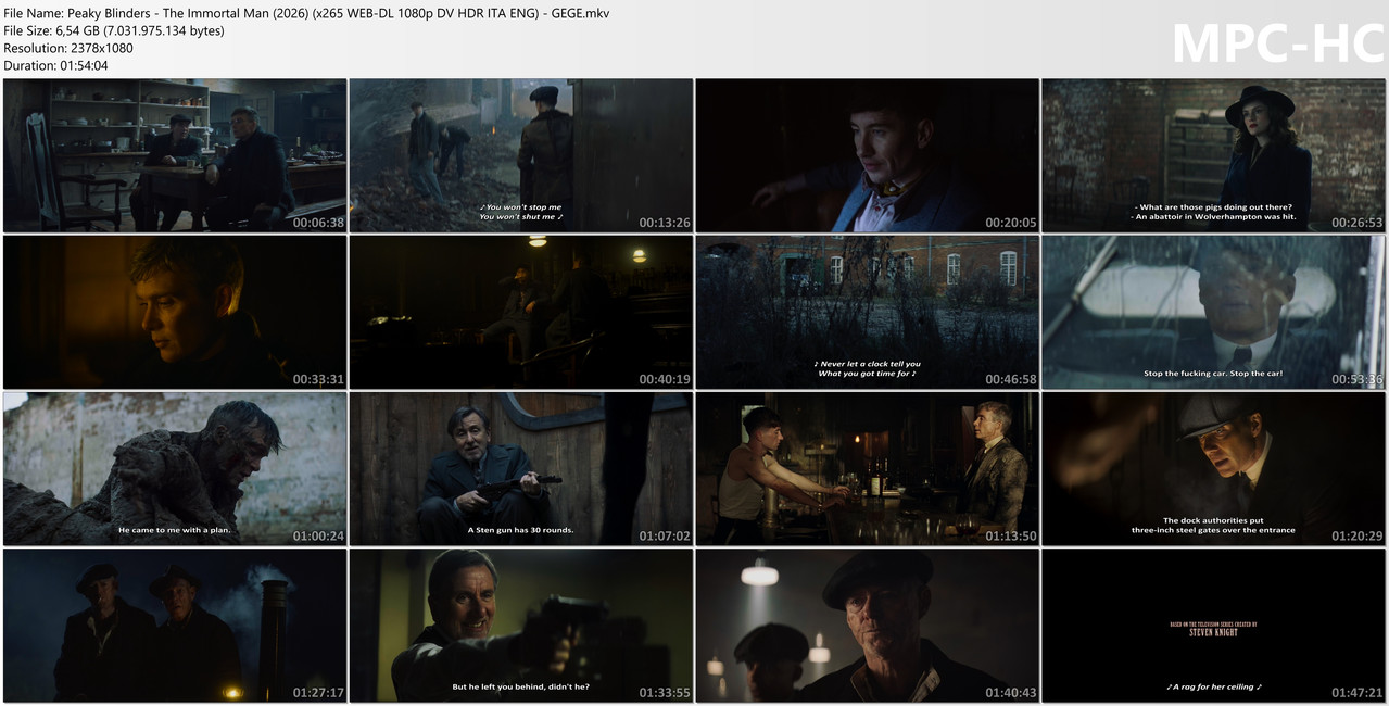 Peaky Blinders The Immortal Man (2026) (x265 WEB DL 1080p DV HDR ITA ENG) GEGE mkv thumbs