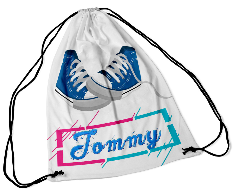 Personalised Drawstring Bag Any Name Iron Man Swimming School Nursery PE Gift 1