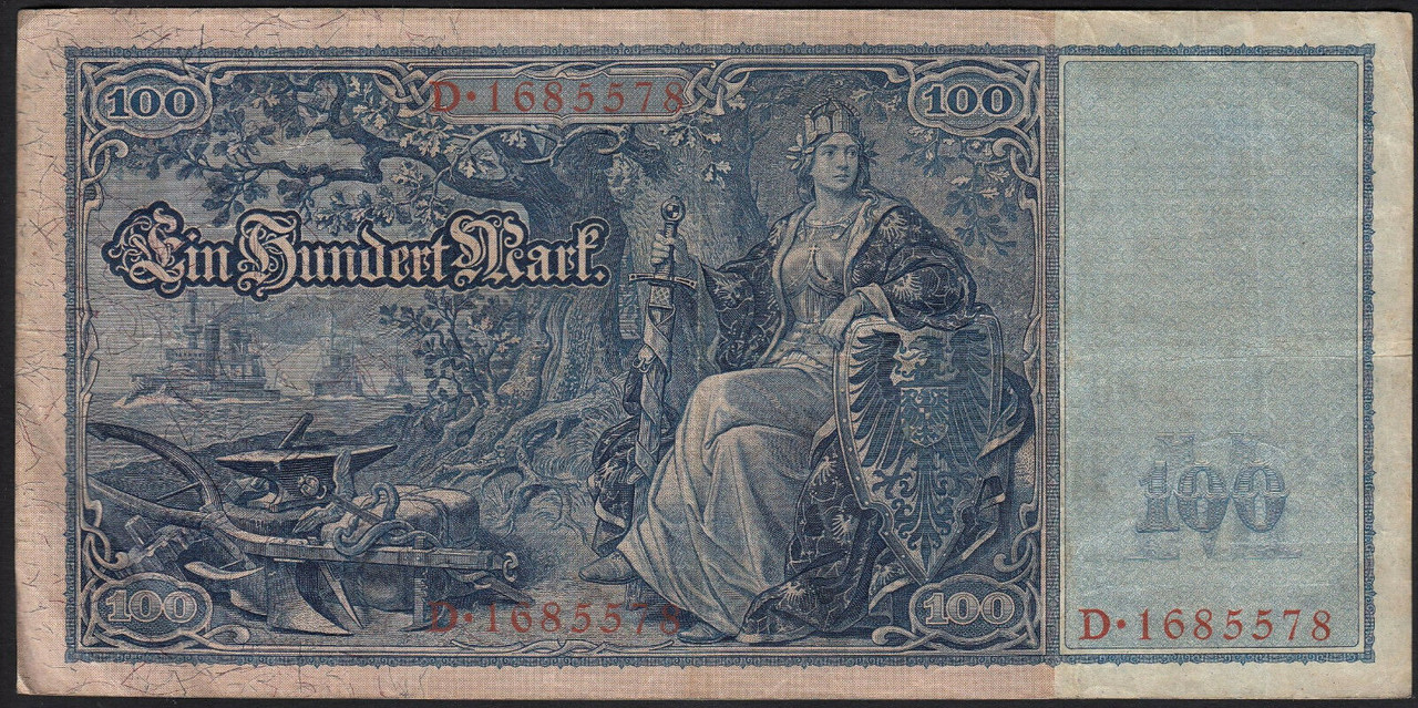 100 Marcos 1909 "Flottenhunderter" 1909b