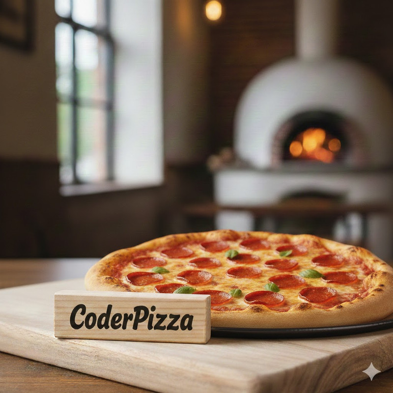 CoderPizza - Pizza con queso muzzarella, peperoni