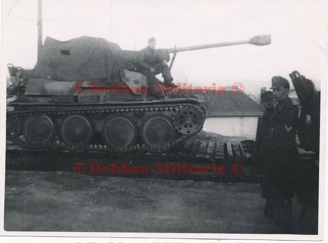 V96 Frankreich Bahnhof Coutras 1944 Panzerjäger Marder III 7,62 cm PaK 36 SdKfz