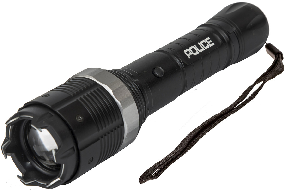 POLICE METAL 8810 Heavy Duty Stun Gun Rechargeable With Zoom LED
