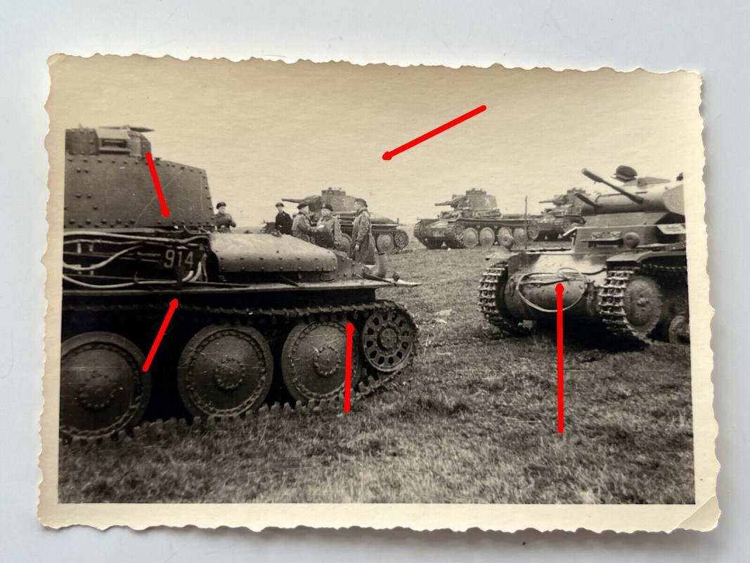 Foto Panzer Rgt. 7, Panzer 38(t) mit Nr. 914, Turmnummern, Tanks, TOP