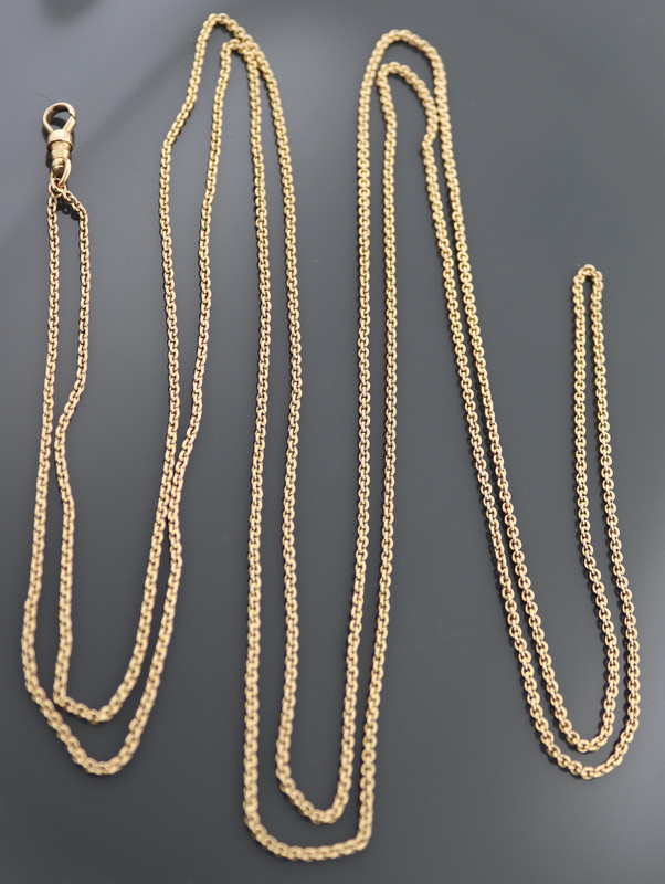 Victorian Circa 1850 14k Gold Cable Link 18mm Pendant Watch