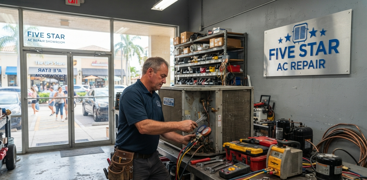 Professional HVAC working equipment used by Five Star AC Repair