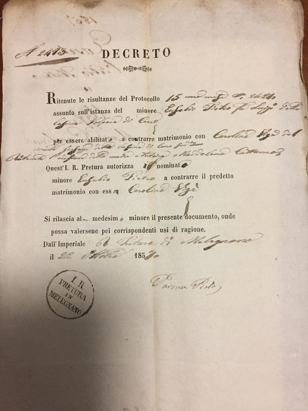 Eusebio - Vigè - Matrimonio