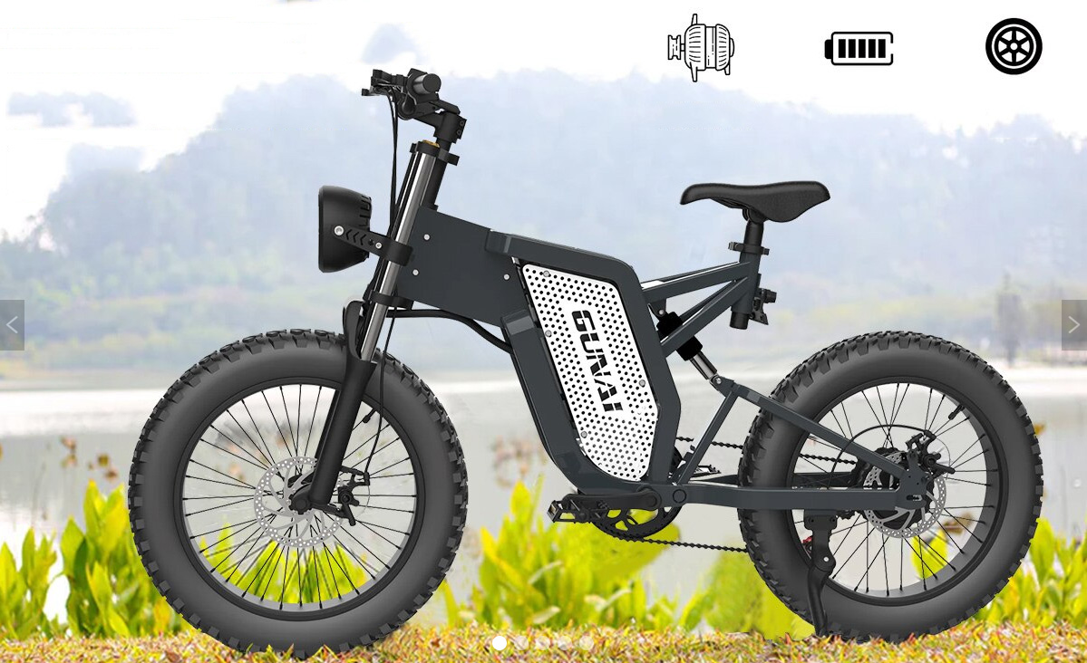 Gunai - Vélo électrique MX25 50KM/H Roue 20 pouces Puissance 1000W 25Ah  Noir - Vélo électrique - Rue du Commerce