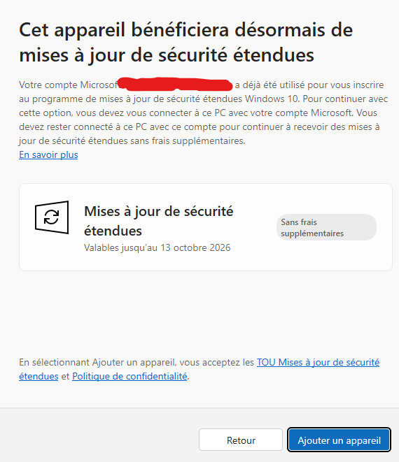 MAJ étendues