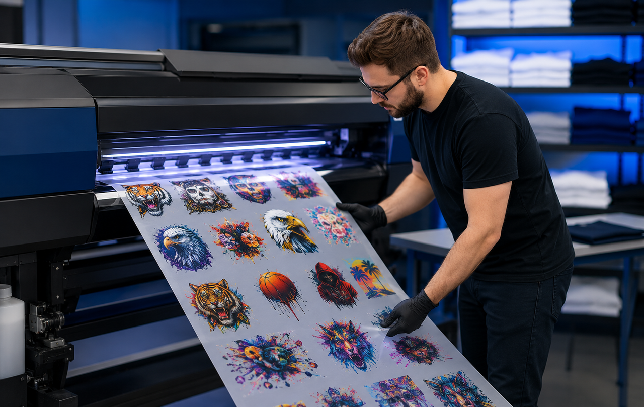 Printing a finished DTF gang sheet in-house