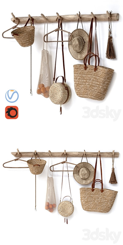 decorative set 001 wall hangers bag hat