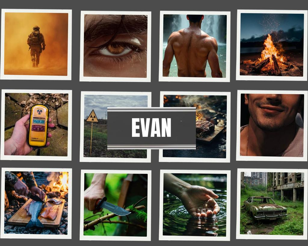 Tablero de imágenes representativas de EVAN