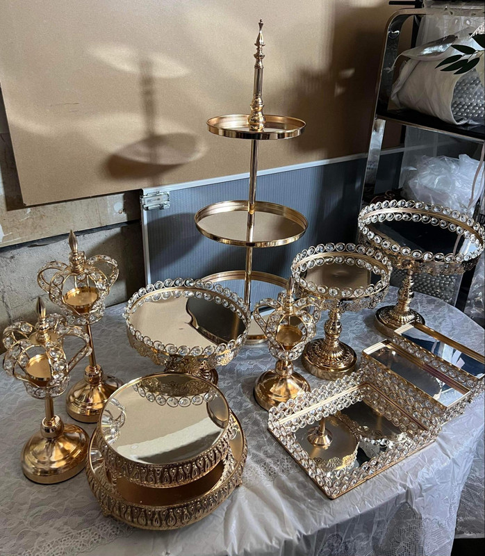 12pcs Gold Crystal Dessert Set