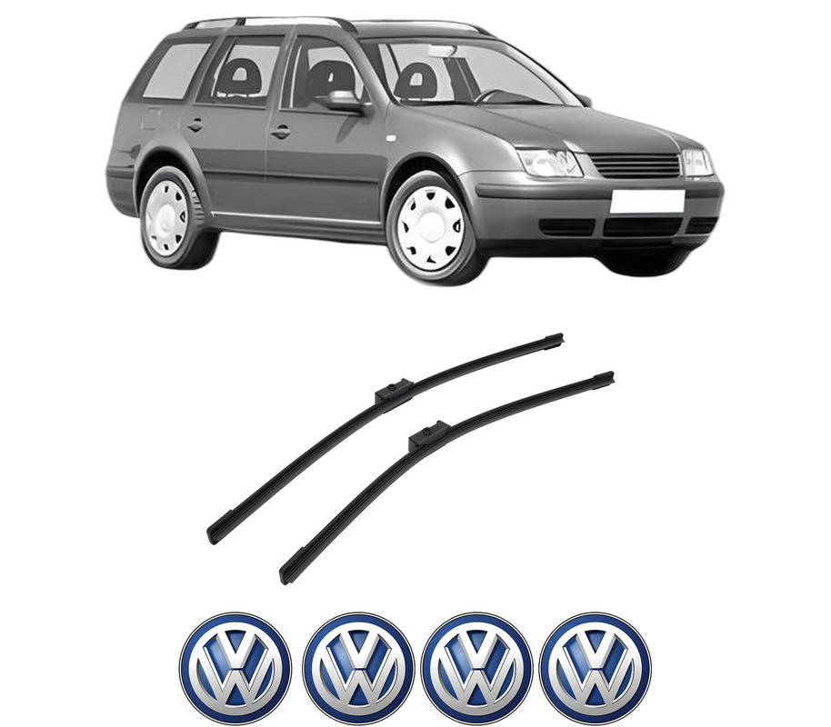 Set stergatoare auto Volkswagen BORA Variant (1J6) din 1999-2005, pentru parbriz auto, 2 bucati, Bosch Aerotwin, din cauciuc siliconat rezistent, 4 Stickere Auto Volkswagen